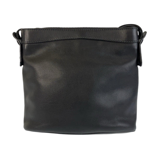 CELINE Shoulder Bag leather Black GoldMetal Crossbody Shoulder Bag Pochette Women Used Authentic