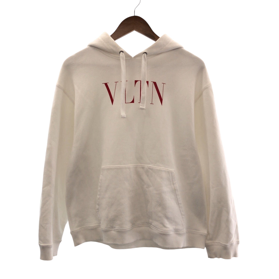 VALENTINO Hoodie WV3MF14F3TV cotton White red Hoodie VLTN logo Women XS Used Authentic