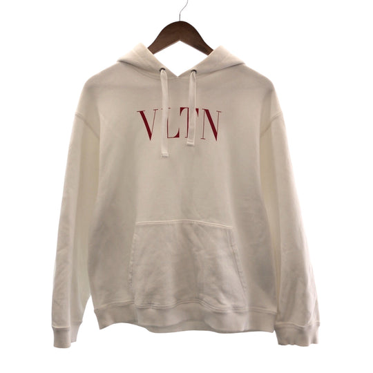VALENTINO Hoodie WV3MF14F3TV cotton White red Hoodie VLTN logo Women XS Used Authentic