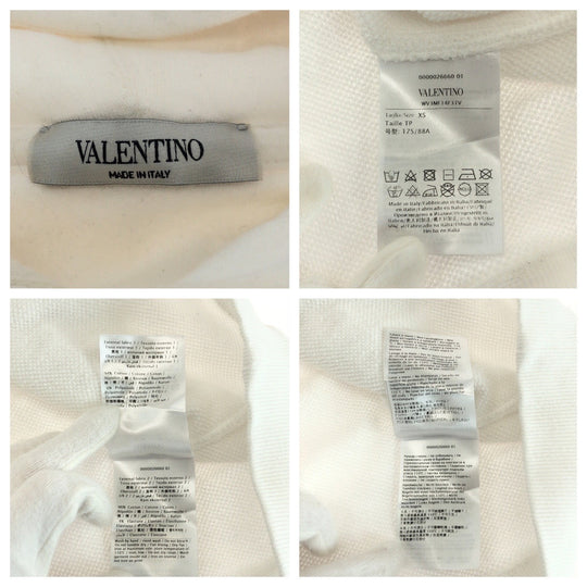VALENTINO Hoodie WV3MF14F3TV cotton White red Hoodie VLTN logo Women XS Used Authentic