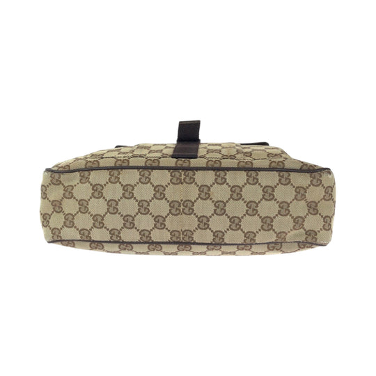 GUCCI Shoulder Bag 131211 GG canvas Beige Brown SilverMetal Shoulder Bag Crossbody Women Used Authentic