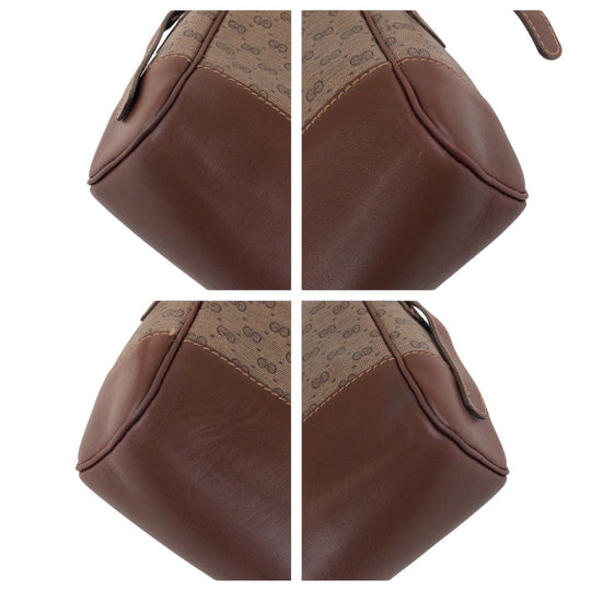 GUCCI Shoulder Bag 007 261 1148 GG Supreme canvas, leather Brown Gold Metal Shoulder Bag pochette Old Gucci Micro GG Women Used Authentic