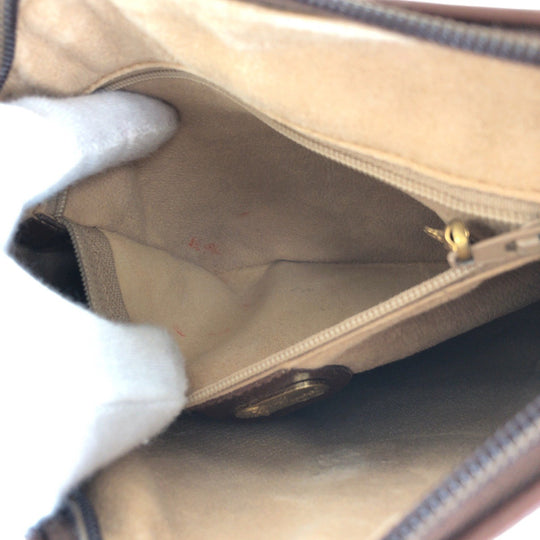 GUCCI Shoulder Bag 007 261 1148 GG Supreme canvas, leather Brown Gold Metal Shoulder Bag pochette Old Gucci Micro GG Women Used Authentic