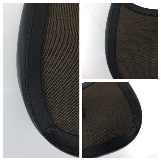 GUCCI Shoulder Bag 001 4141 cotton Brown Black Gold Metal Hobo One Shoulder Bag Hobo Women Used Authentic