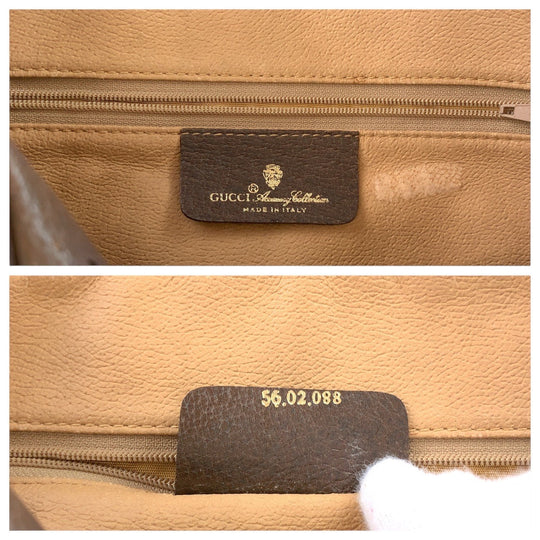 GUCCI Shoulder Bag 56 02 088 GG Supreme canvas, leather Brown Gold Metal Shoulder Bag pochette Old Gucci Shelly Line Women Used Authentic