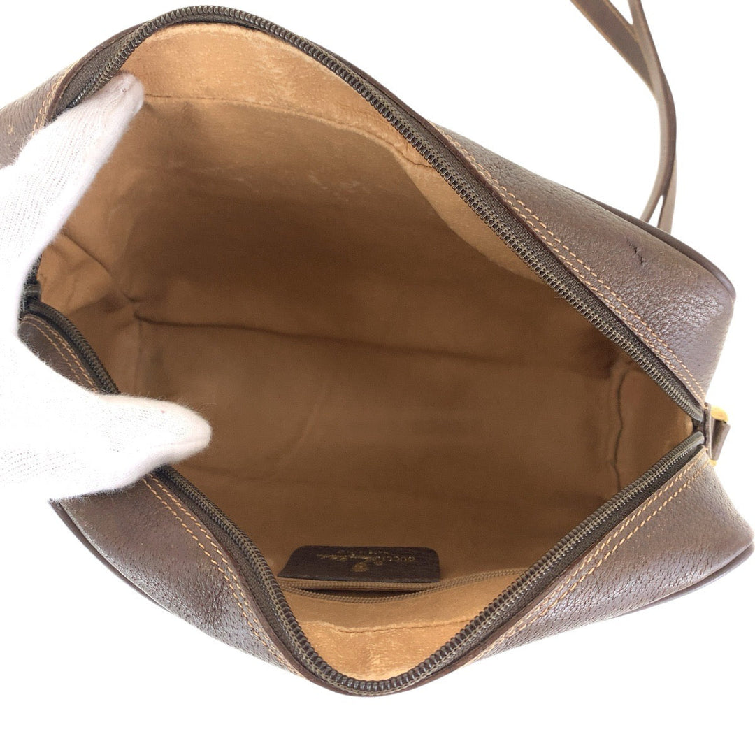 GUCCI Shoulder Bag 56 02 088 GG Supreme canvas, leather Brown Gold Metal Shoulder Bag pochette Old Gucci Shelly Line Women Used Authentic