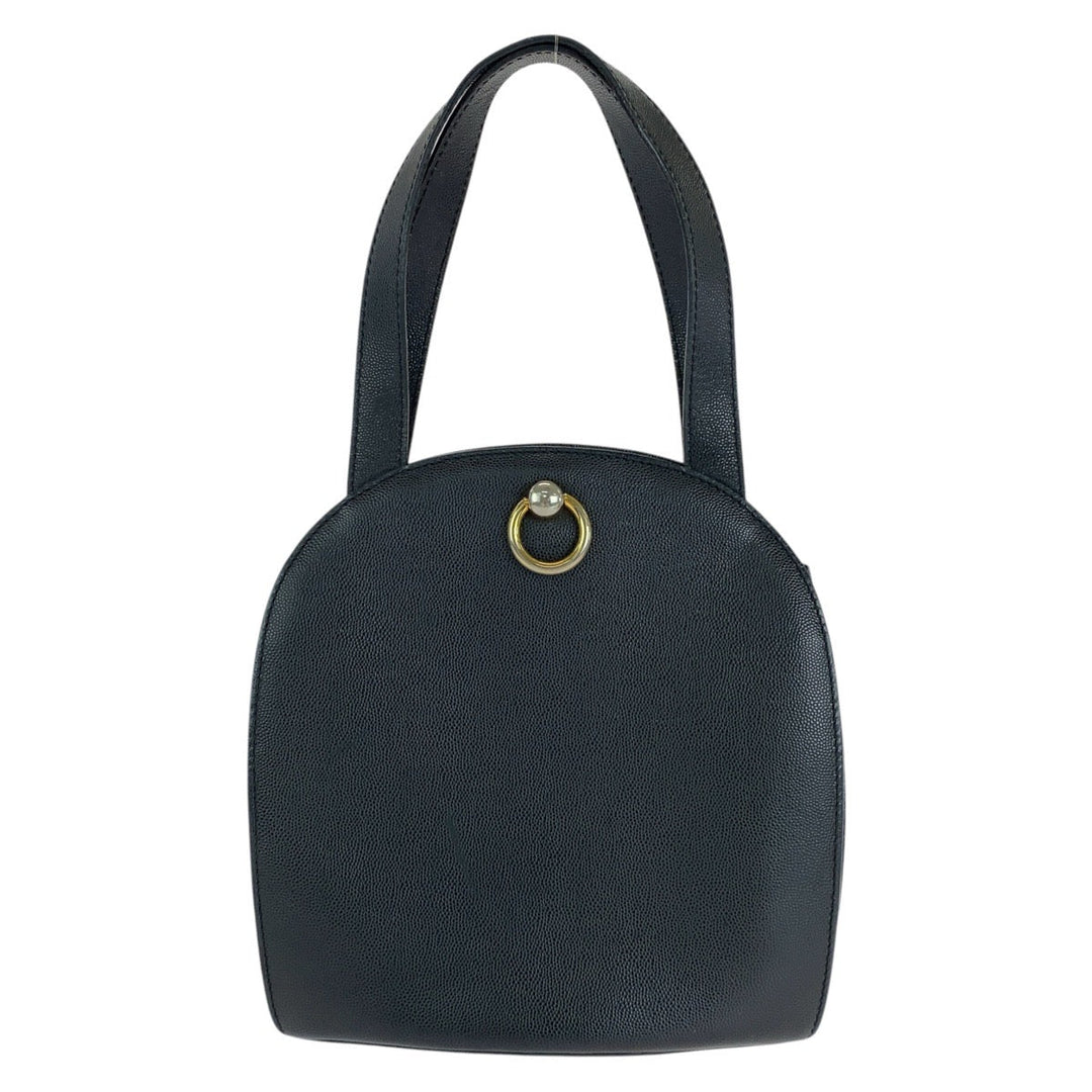 CELINE Tote Bag leather Black GoldMetal Tote Bag handbag Women Used Authentic