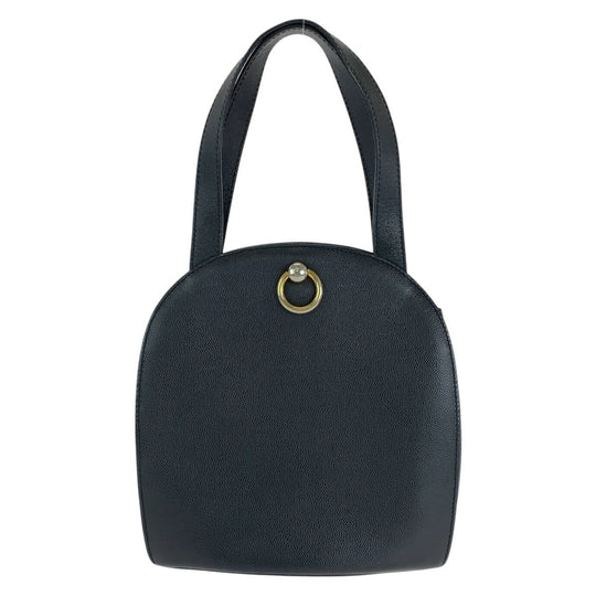 CELINE Tote Bag leather Black GoldMetal Tote Bag handbag Women Used Authentic