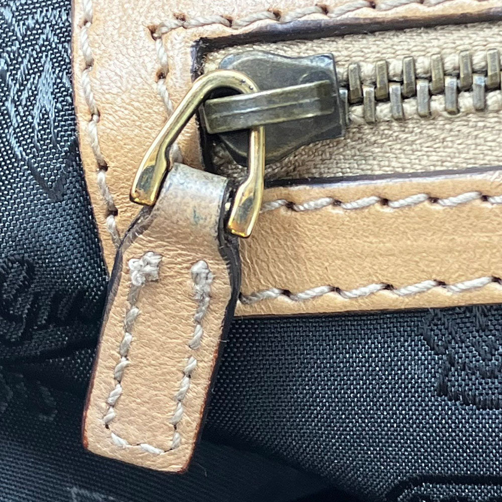 GUCCI Shoulder Bag 203542 leather beige Women Used Authentic