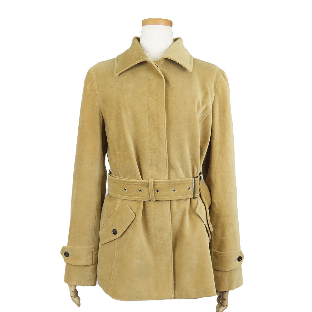 BURBERRY LONDON Stainless collar coat Cotton, Polyester beige Women 40 Used Authentic