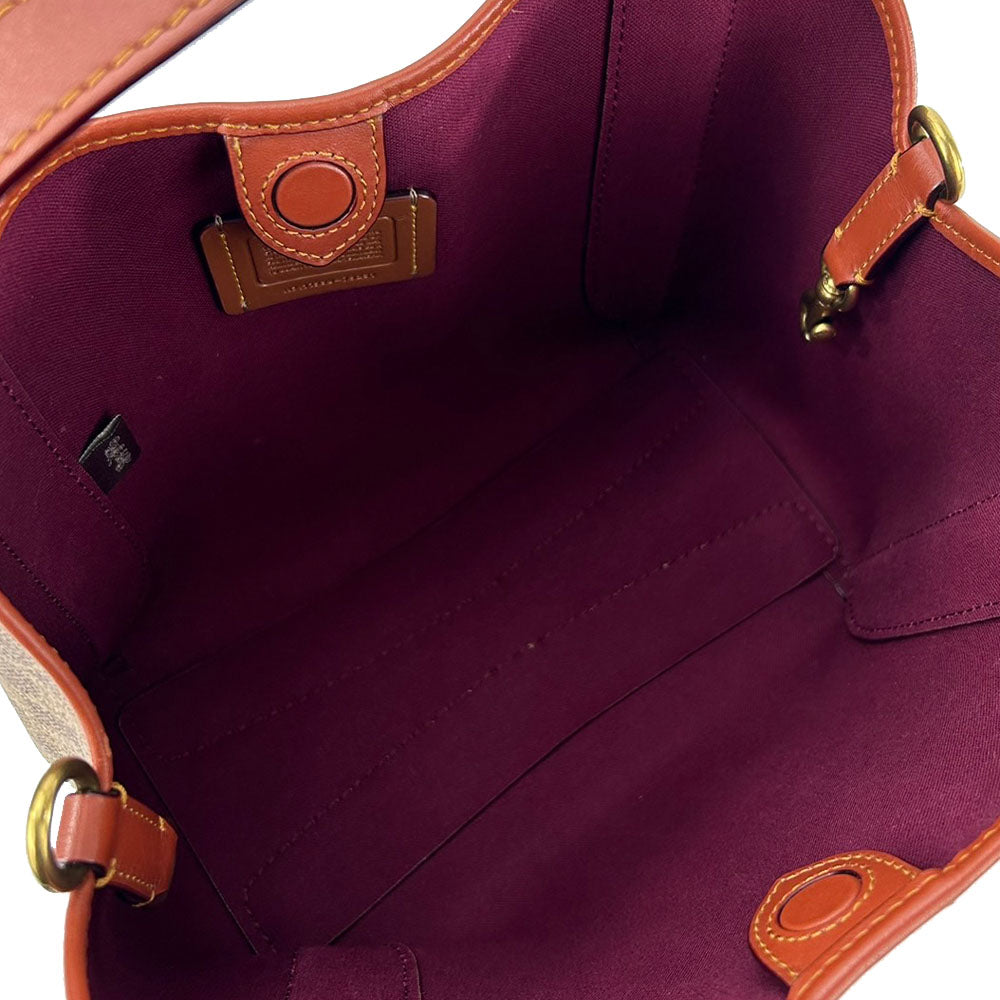 COACH Handbag 79251 PVC, Leather Brown Women Used Authentic