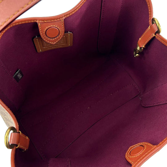 COACH Handbag 79251 PVC, Leather Brown Women Used Authentic