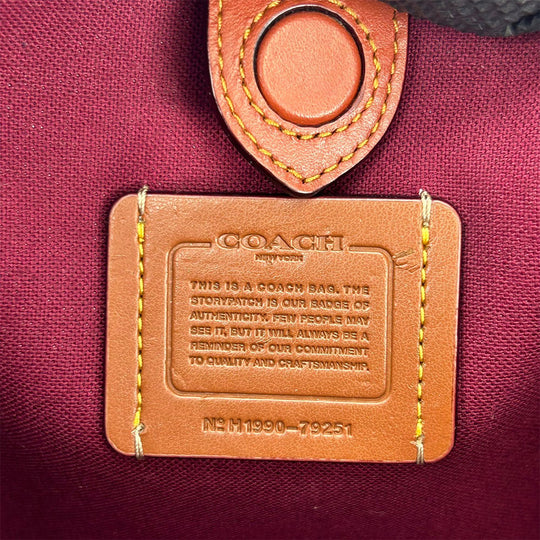 COACH Handbag 79251 PVC, Leather Brown Women Used Authentic