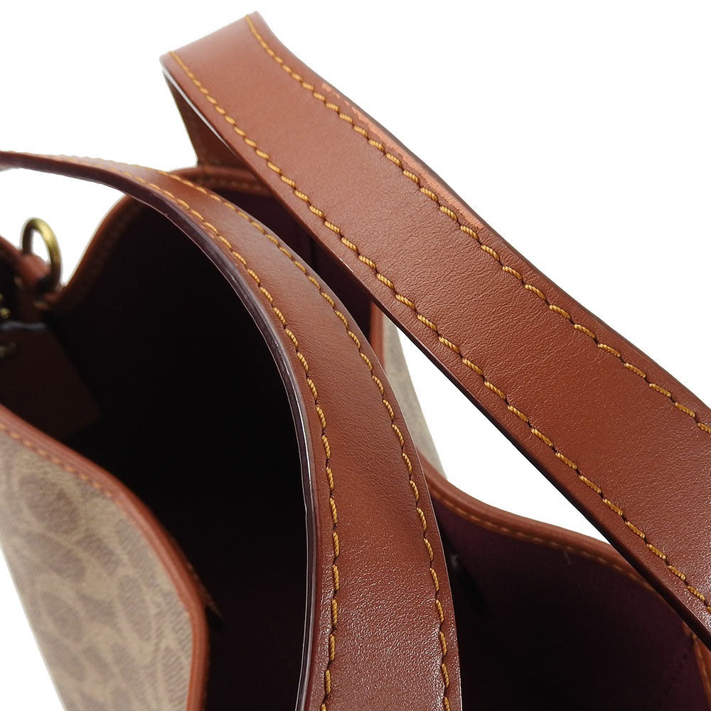 COACH Handbag 79251 PVC, Leather Brown Women Used Authentic