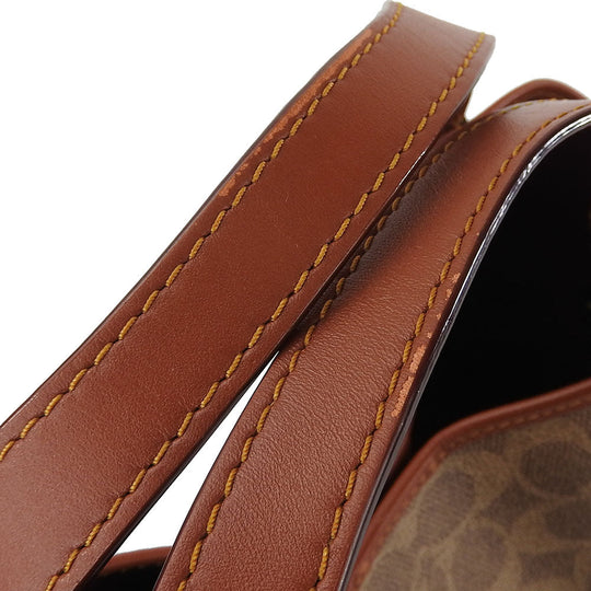 COACH Handbag 79251 PVC, Leather Brown Women Used Authentic