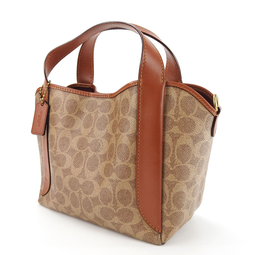 COACH Handbag 79251 PVC, Leather Brown Women Used Authentic