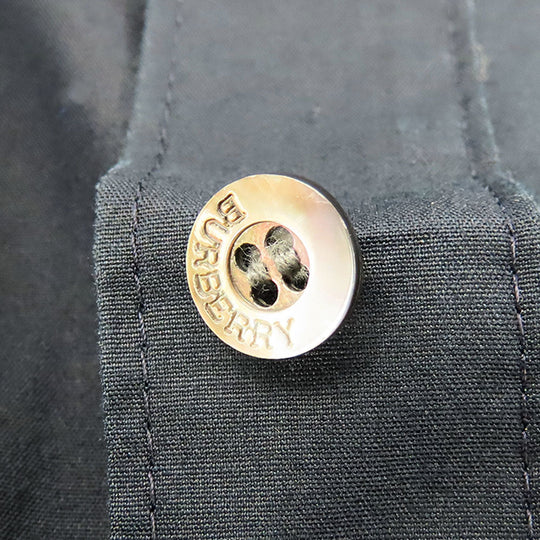 BURBERRY LONDON Long sleeve shirt Cotton, Polyurethane Navy Women 40 Used Authentic