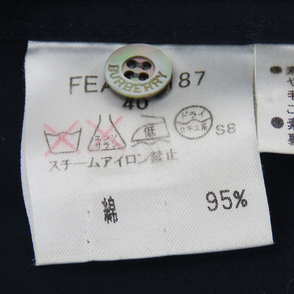 BURBERRY LONDON Long sleeve shirt Cotton, Polyurethane Navy Women 40 Used Authentic