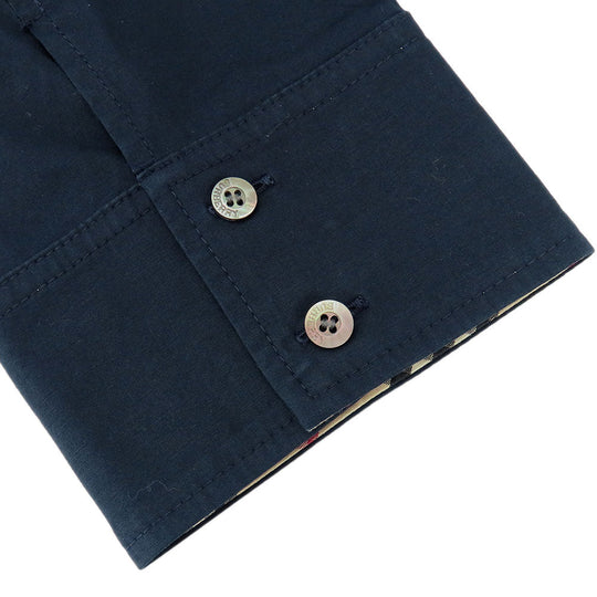 BURBERRY LONDON Long sleeve shirt Cotton, Polyurethane Navy Women 40 Used Authentic