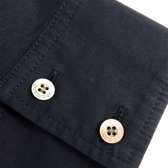 BURBERRY LONDON Long sleeve shirt Cotton, Polyurethane Navy Women 40 Used Authentic