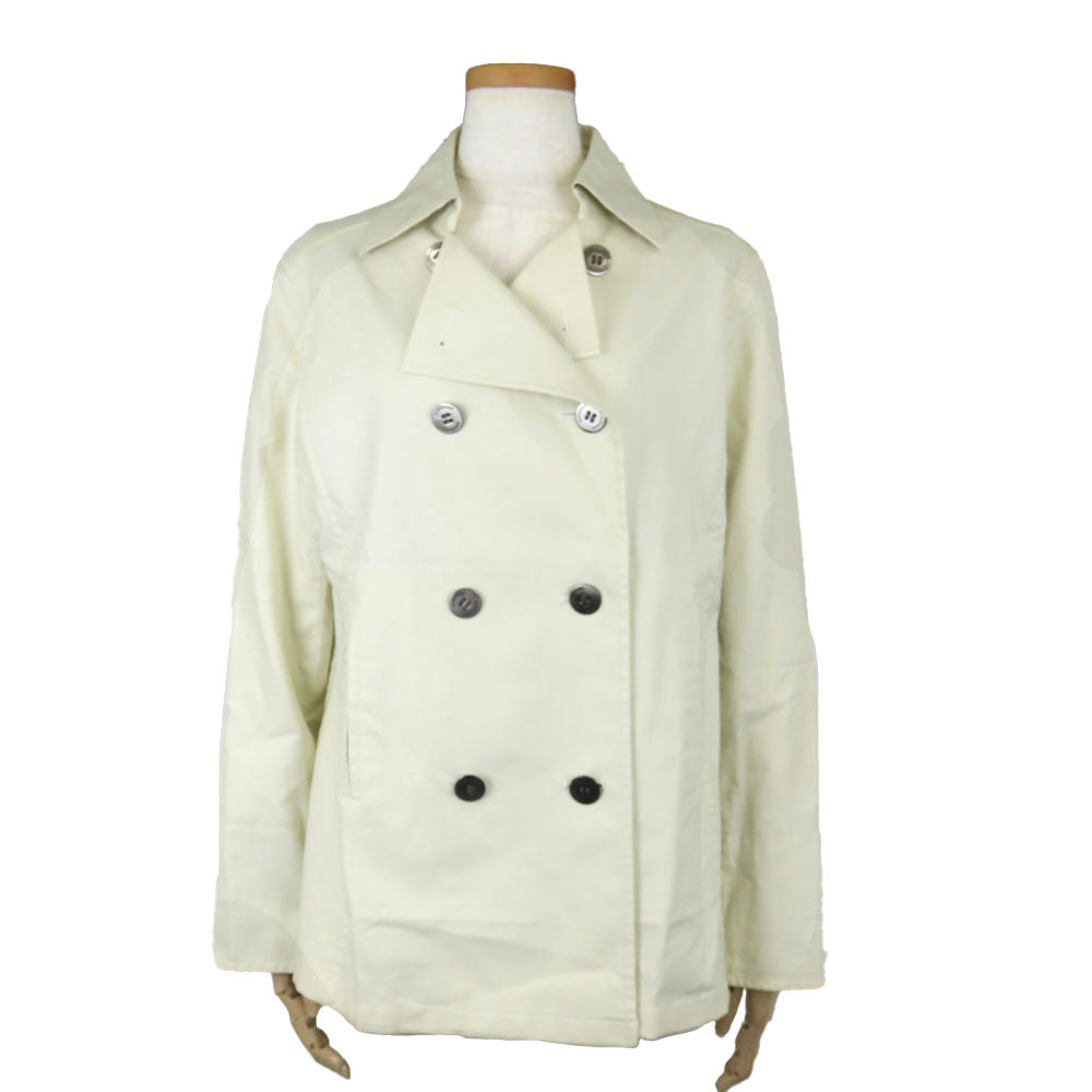 BURBERRY LONDON trench coat Cotton, Polyurethane Ivory Women Used Authentic