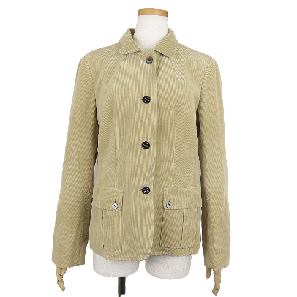 BURBERRY LONDON tailored jacket Corduroy beige Women 38 Used Authentic
