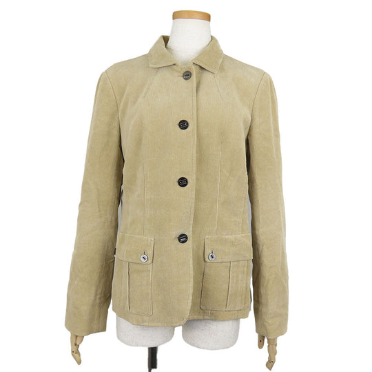 BURBERRY LONDON tailored jacket Corduroy beige Women 38 Used Authentic