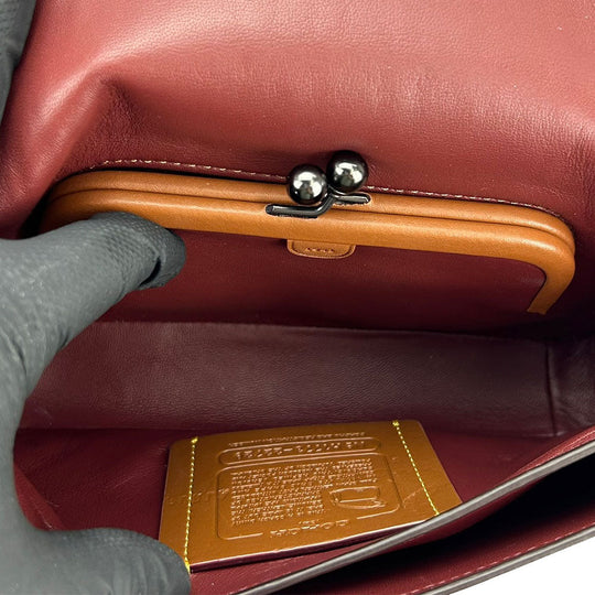 COACH Shoulder Bag 22729 leather purple Women Used Authentic