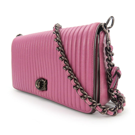 COACH Shoulder Bag 22729 leather purple Women Used Authentic