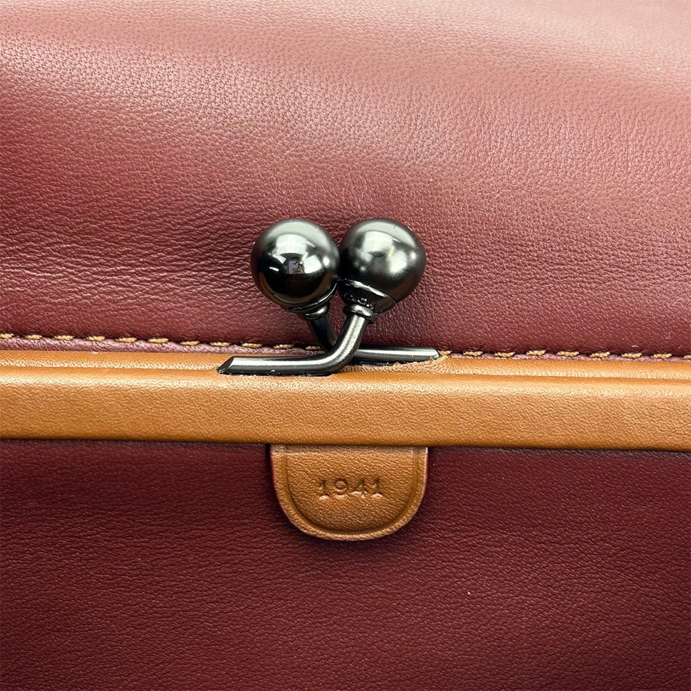 COACH Shoulder Bag 22729 leather purple Women Used Authentic