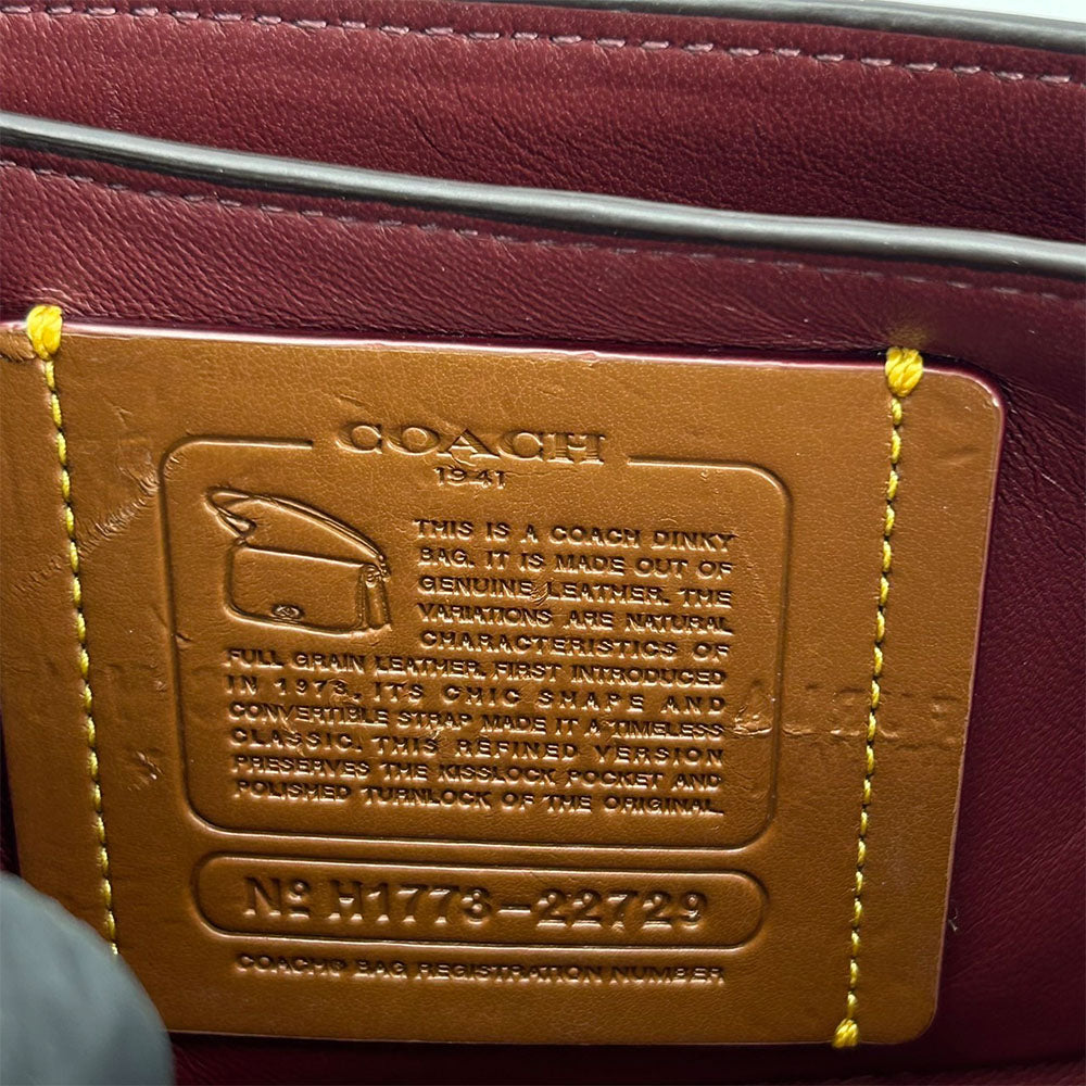 COACH Shoulder Bag 22729 leather purple Women Used Authentic