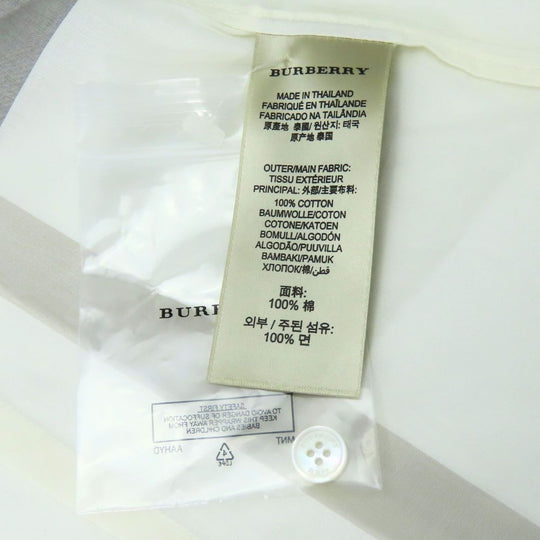 BURBERRY Short sleeve shirt cotton off white Unused storage item Women XS Used Authentic