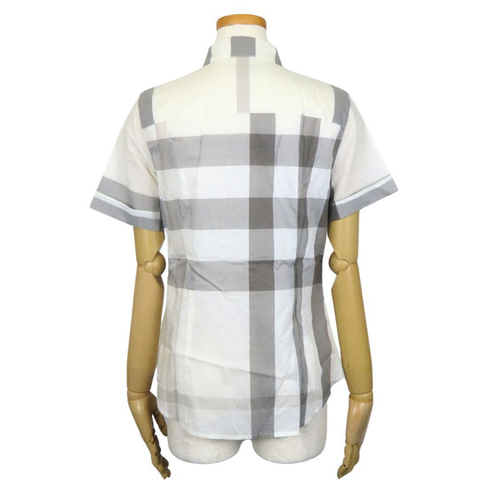 BURBERRY Short sleeve shirt cotton off white Unused storage item Women XS Used Authentic