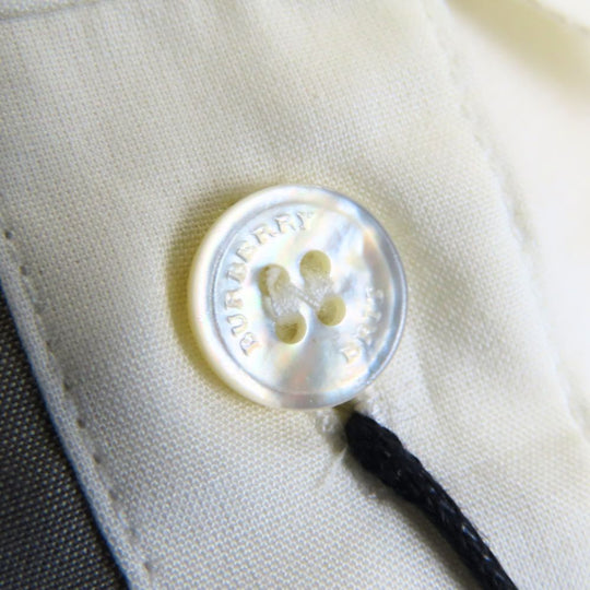 BURBERRY Short sleeve shirt cotton off white Unused storage item Women XS Used Authentic