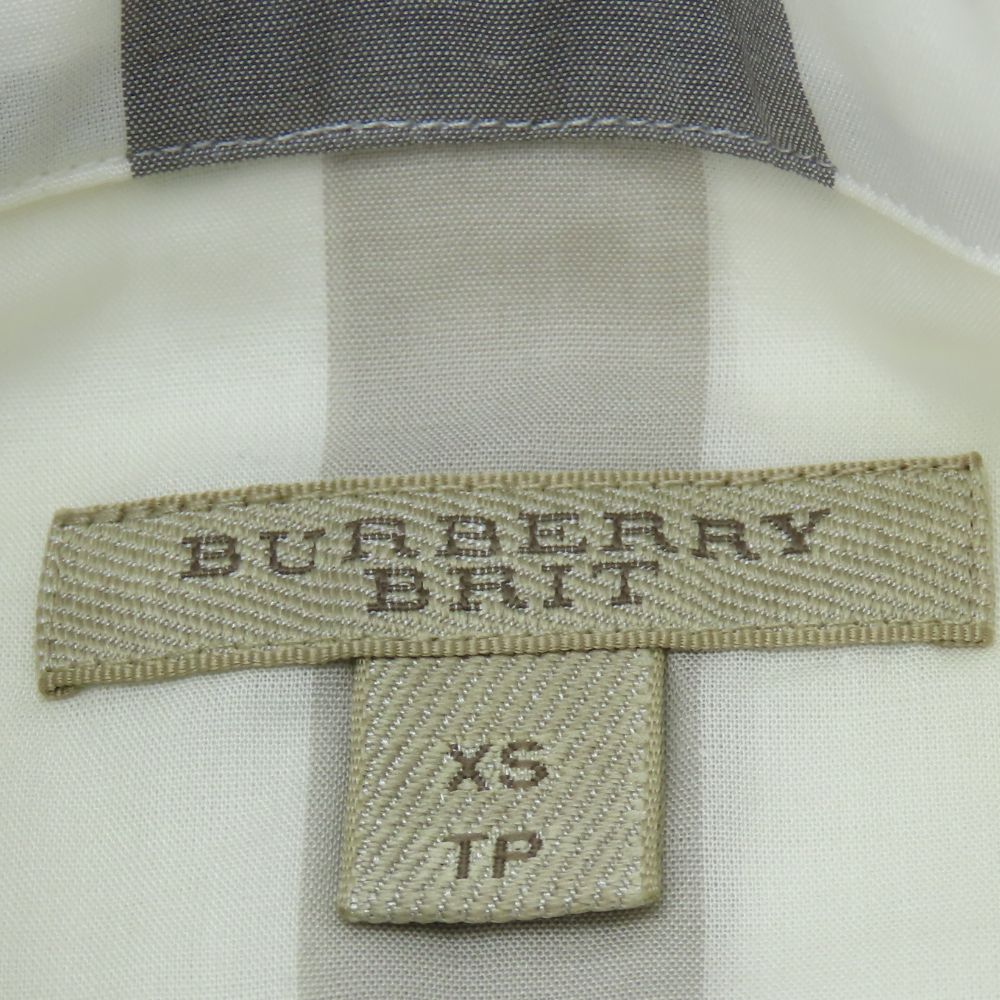BURBERRY Short sleeve shirt cotton off white Unused storage item Women XS Used Authentic
