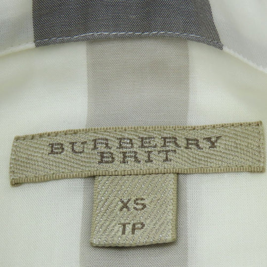 BURBERRY Short sleeve shirt cotton off white Unused storage item Women XS Used Authentic