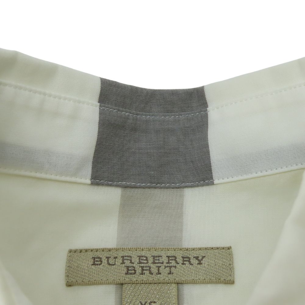 BURBERRY Short sleeve shirt cotton off white Unused storage item Women XS Used Authentic