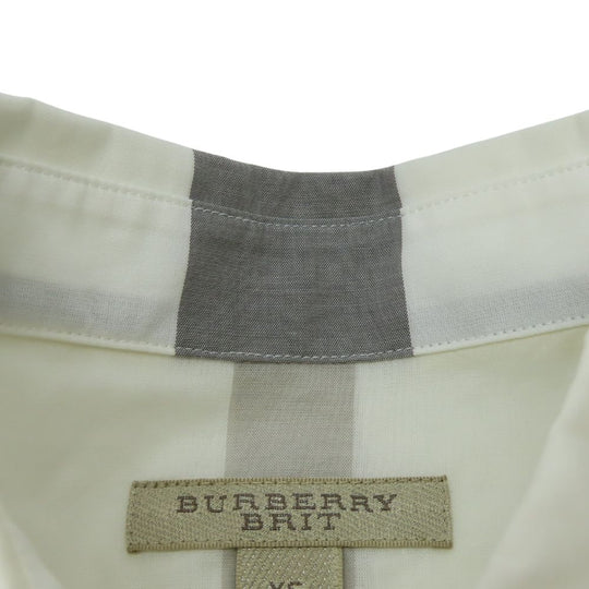 BURBERRY Short sleeve shirt cotton off white Unused storage item Women XS Used Authentic