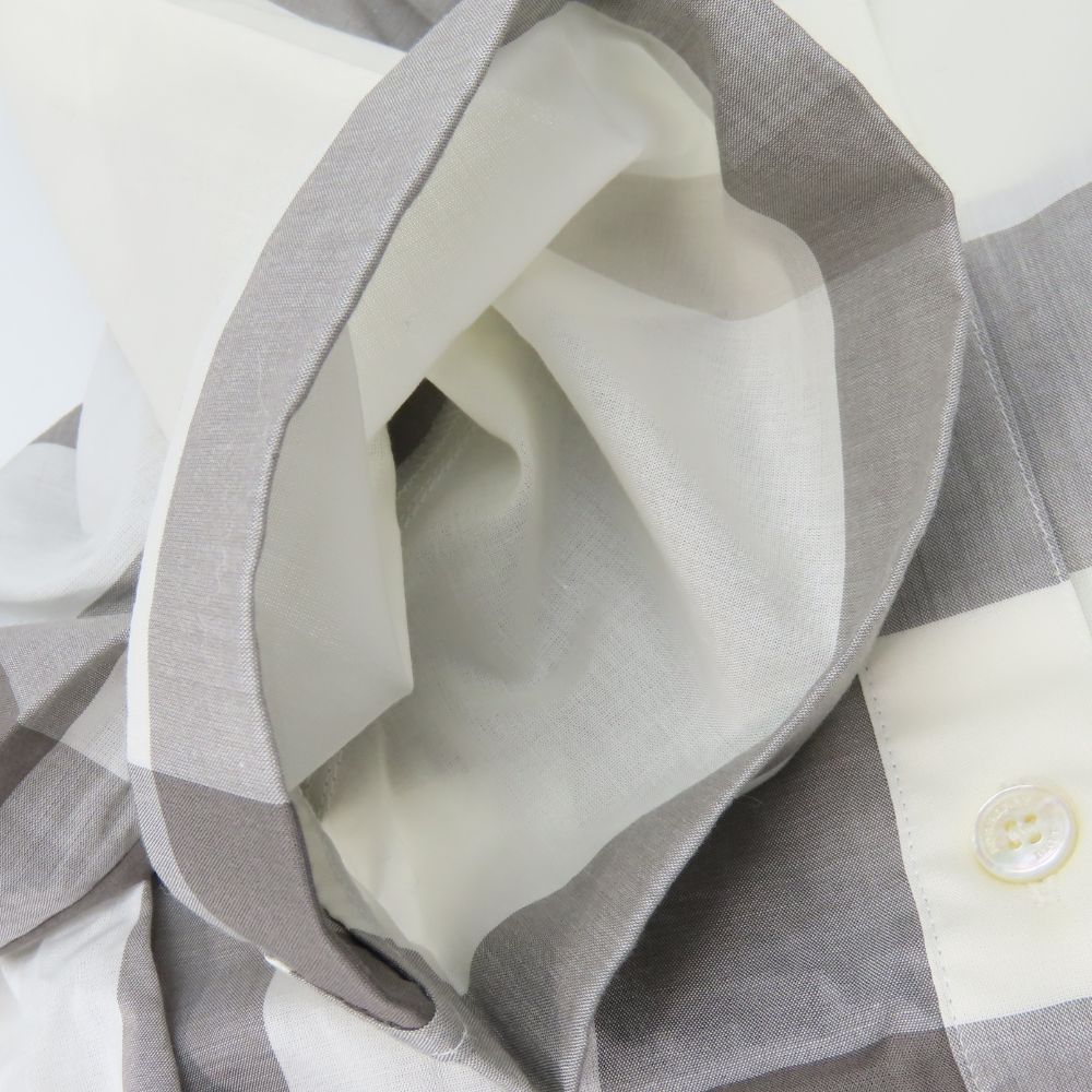 BURBERRY Short sleeve shirt cotton off white Unused storage item Women XS Used Authentic