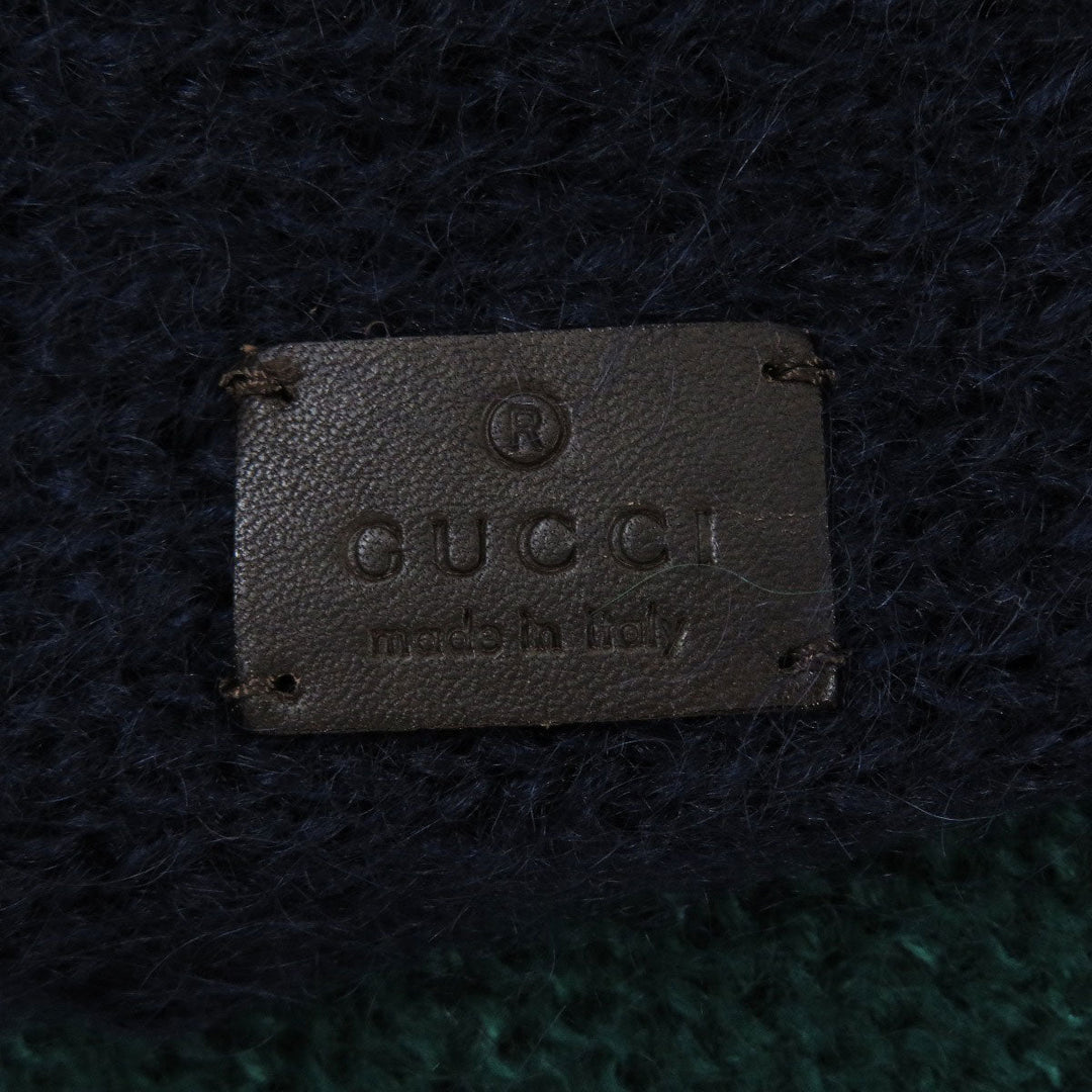 GUCCI Scarf Mohair, Silk blue 3 colors unisex(Unisex) Used Authentic
