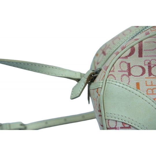 Burberry Blue Label Crossbody Bag Pink Green Monogram Women's Handbag Purse Vintage