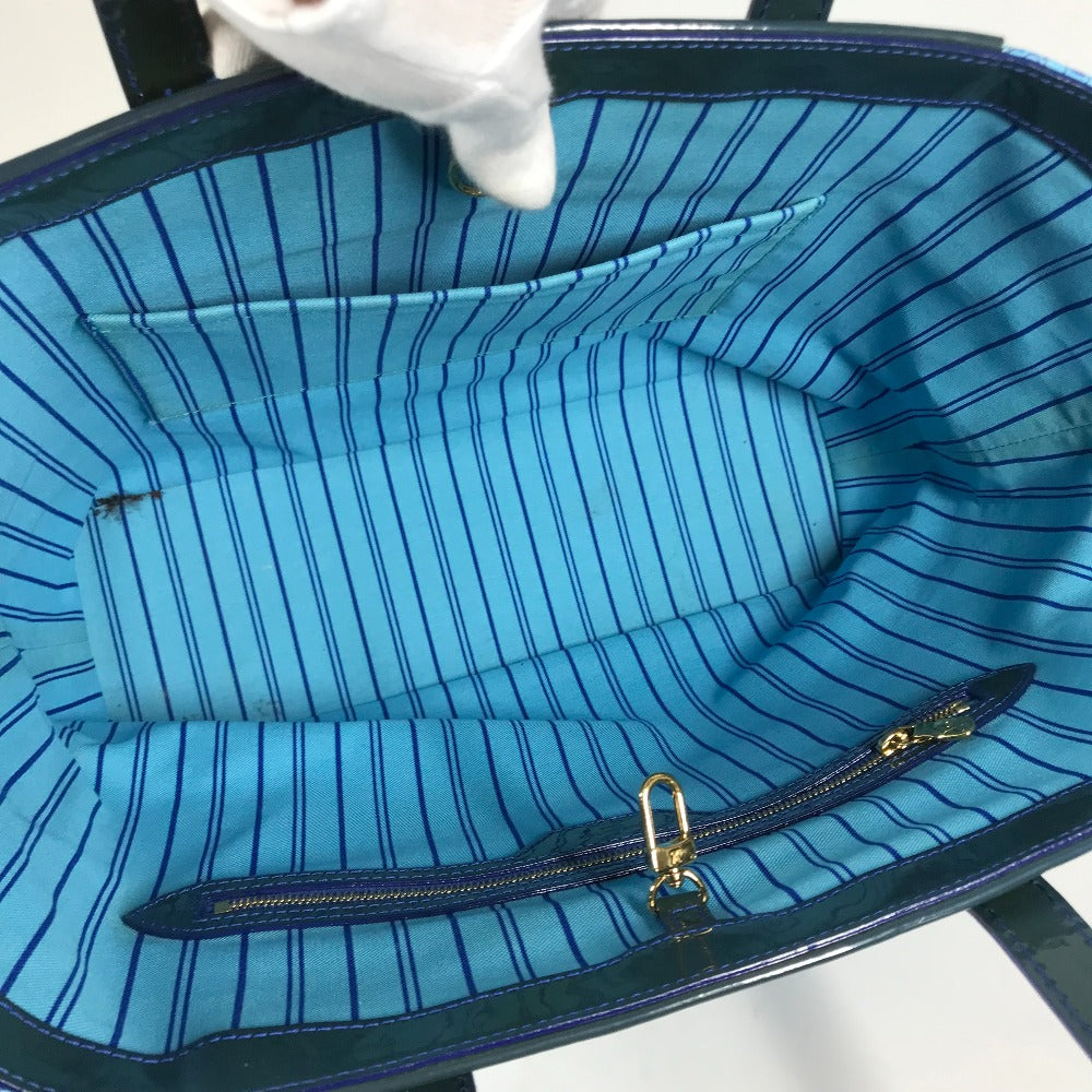 LOUIS VUITTON Tote Bag M93161 Leather / PVC blue Cosmic Blossom Cosmic PM Women Used Authentic