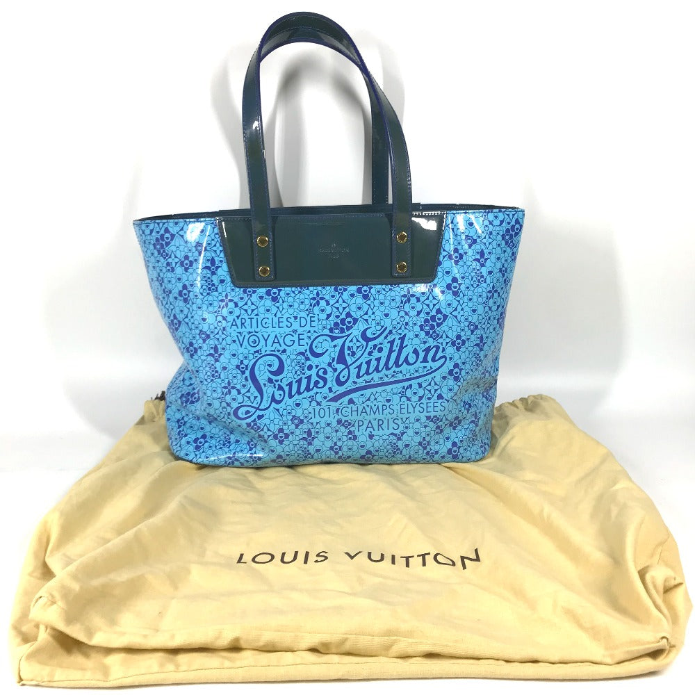 LOUIS VUITTON Tote Bag M93161 Leather / PVC blue Cosmic Blossom Cosmic PM Women Used Authentic