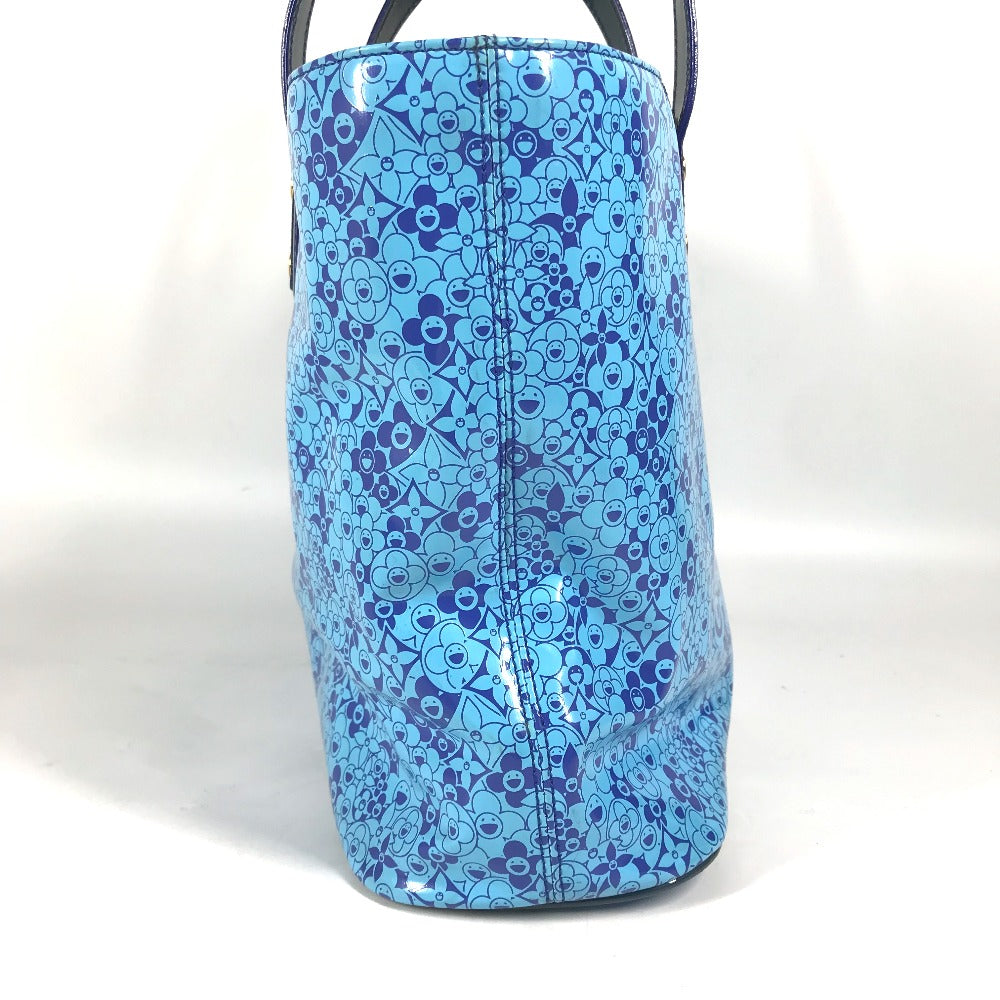 LOUIS VUITTON Tote Bag M93161 Leather / PVC blue Cosmic Blossom Cosmic PM Women Used Authentic