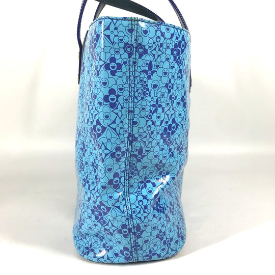 LOUIS VUITTON Tote Bag M93161 Leather / PVC blue Cosmic Blossom Cosmic PM Women Used Authentic