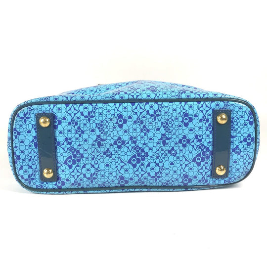 LOUIS VUITTON Tote Bag M93161 Leather / PVC blue Cosmic Blossom Cosmic PM Women Used Authentic
