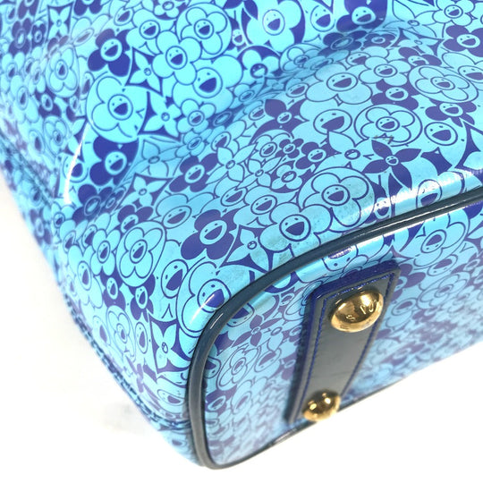 LOUIS VUITTON Tote Bag M93161 Leather / PVC blue Cosmic Blossom Cosmic PM Women Used Authentic