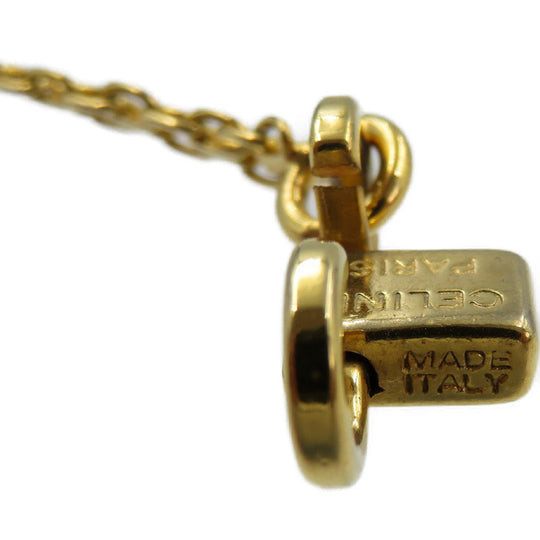 CELINE Necklace metal gold Macadam Women Used Authentic