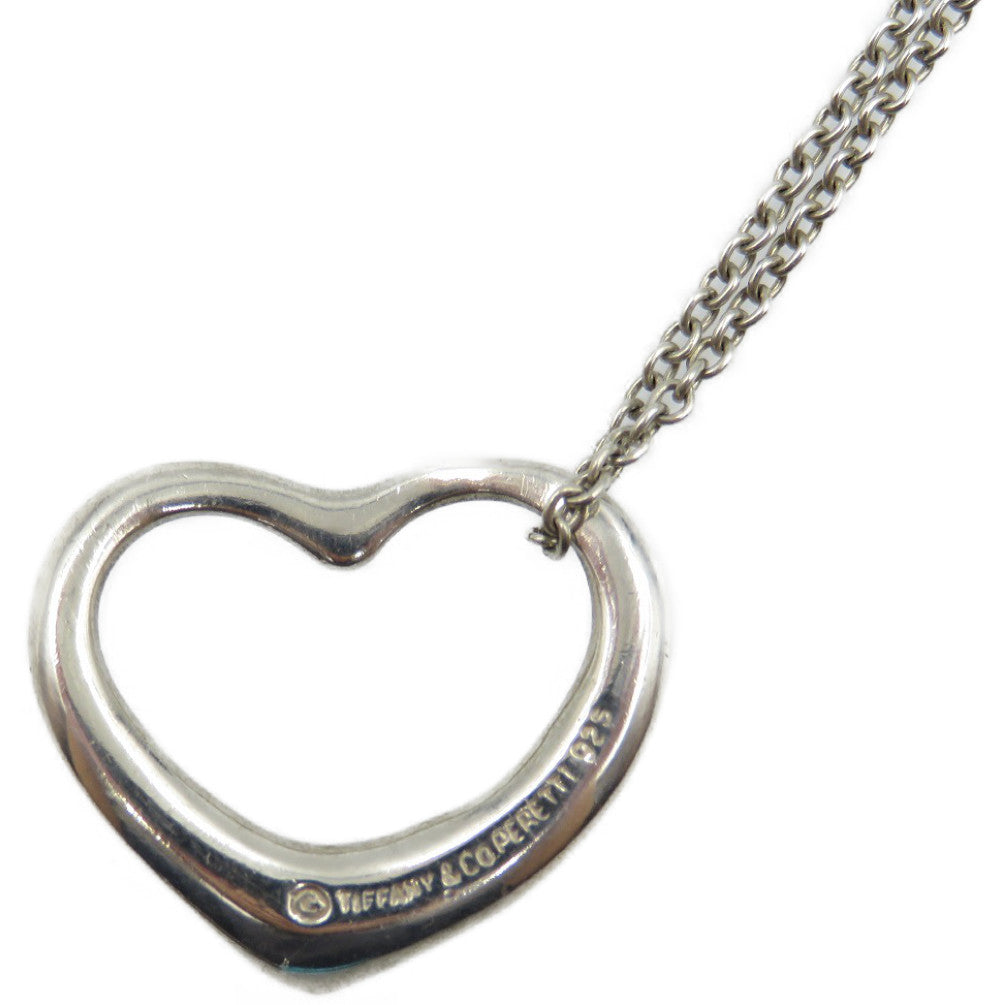 TIFFANY&Co. Necklace Silver925 Silver Open heart Women Used Authentic