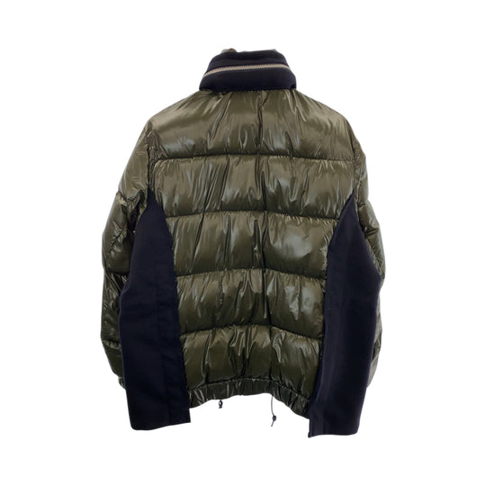 Sacai Down jacket 20 0253M Nylon, Wool Khaki Navy SilverMetal Down Jacket Puffer Jacket Shinsaibashi Parco exclusive mens 1 Used Authentic